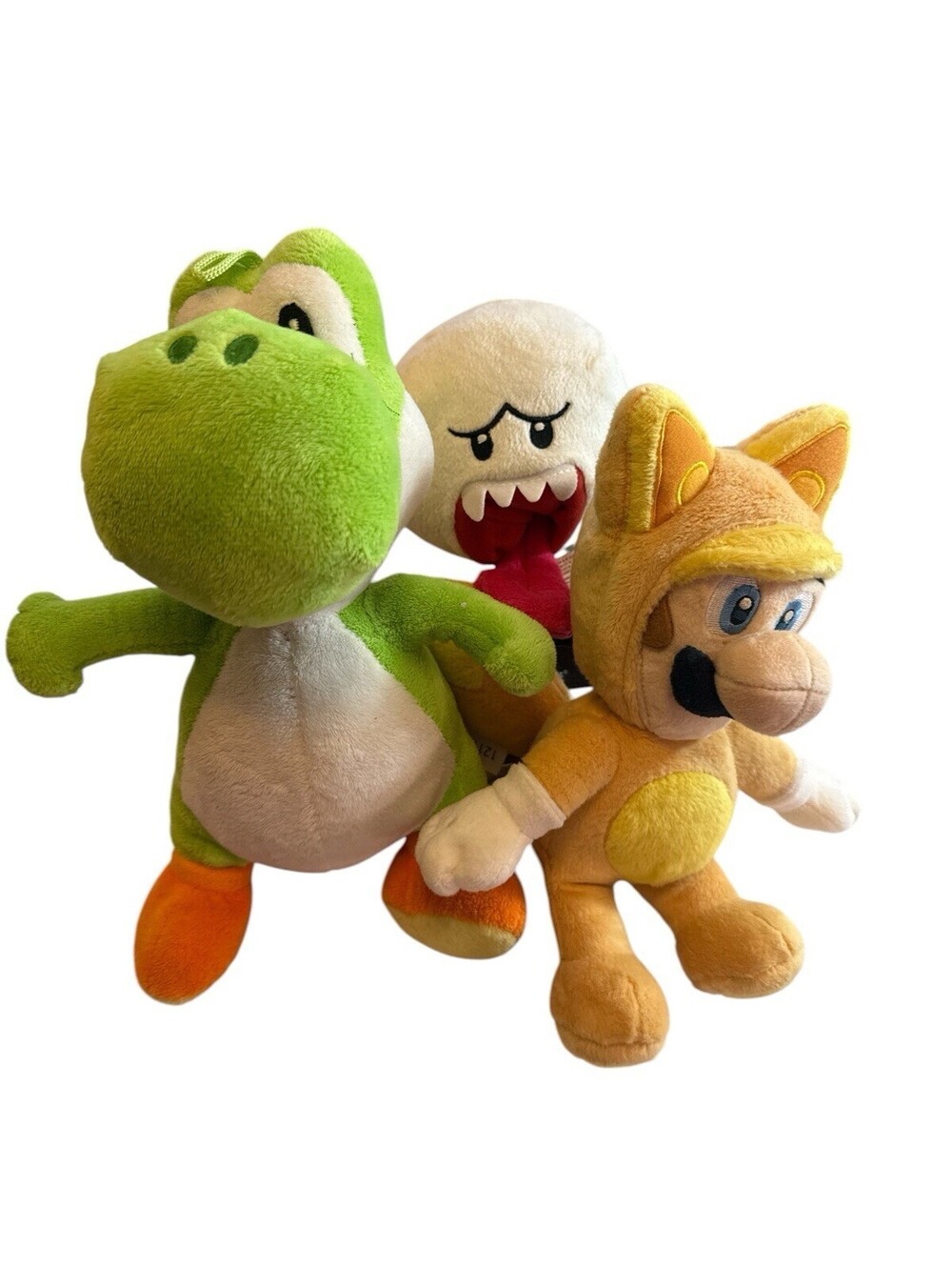 Super Mario Bros. Boo, Kitsone Fox & Yoshi Plush Characters Set of 3